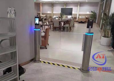 China 0.3s Cylindrical Swing Turnstile Face Recognition Temperature Swing Turnstile Gate for sale