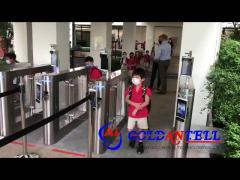 Bi Directional School Security Swing Turnstile Gate With Face Recognition High Security Waterproof