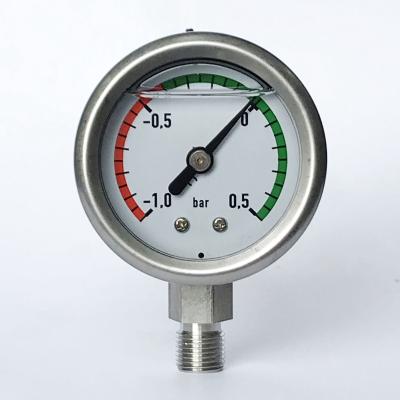 China Radial All Stainless Steel Pressure Gauge 40mm 0.5 Bar Vacuum Manometer for sale