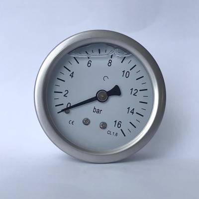 China 63mm 16 bar Chemical Gas Pressure Manometer Internal Thread Glycerin Liquid Filled Pressure Gauge for sale