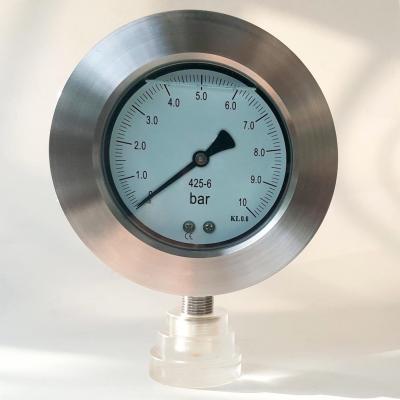 China Hazardous Environments Precision Pressure Gauge 100mm Dial 10 Bar Pressure Gauge for sale