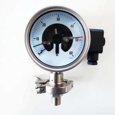 China SUS 316 Electric Contact Pressure Gauges Diaphragm 60 Bar Flange Pressure Gauge for sale