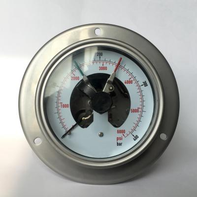 China SS 316 Lower Mount Pressure Gauge 400 Bar 6000 Psi Stainless Steel Pressure Gauge for sale