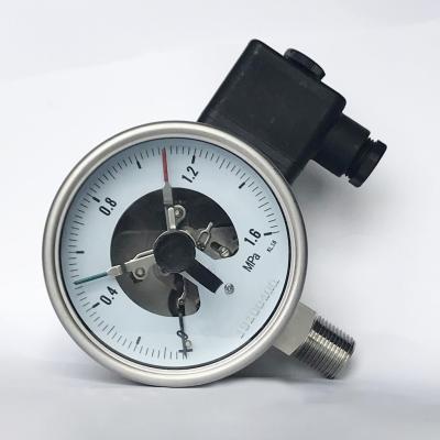 China 316ss Electric Contact Pressure Gauges 1.6 MPa 100mm All Stainless Steel Pressure Gauges for sale
