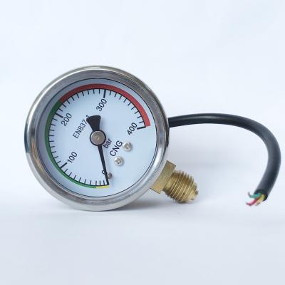 China Radial CNG Pressure Gauge 400 Bar Build In Signal Cable Polycarbonate for sale