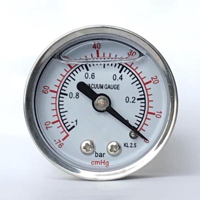 China 1 Bar Vacuum Pressure Gauge 40mm 76 CmHg Glycerin Manometer for sale