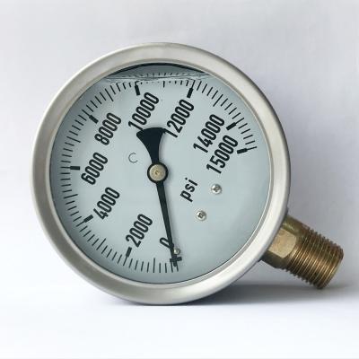 Chine 15000 baïonnette mettante d'aplomb Ring Plumbing Manometer d'indicateur de pression de livre par pouce carré 100mm à vendre