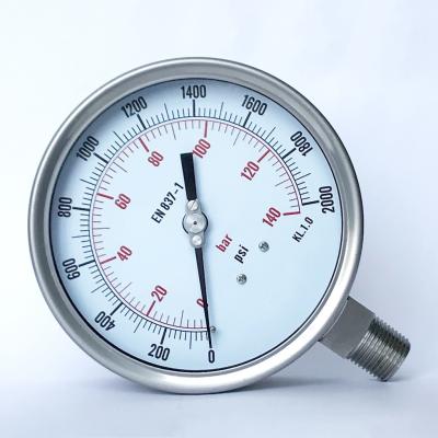 China 5 Inches 2000 Psi Dual Scale Pressure Gauge for sale