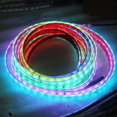China Clear Faceplate Original Factory Customized Digital 60 LEDs/M DMX512 24v Rgbw Accessible Dream Color SMD 5050 Accessible Led Strip for sale