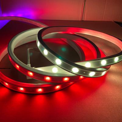 China Theme Park SMD 5050 DC24V 16W ​​IP65 DMX512 RGB Wall Seal Professional Led Rope Neon Light Outdoor Led Neon Flexible Strip for sale