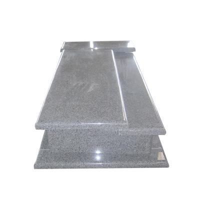 China G650 Traditional Double Gray Granite Tombstones for Poland and Hungary Market for sale