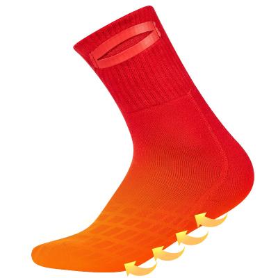 China Black Thermal Graphene Far Infrared Heat Anti Bacterial Electric Socks Heated Winter for sale
