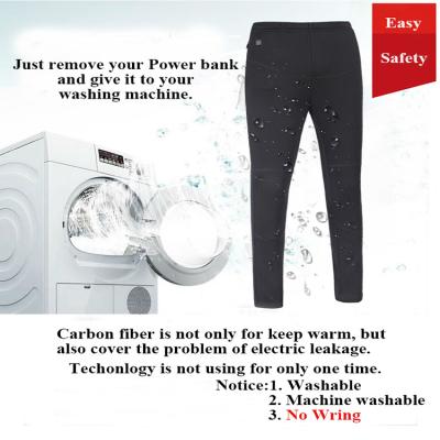 China 7.4V 2.2Ah Heated Thermal Pants 100% Polyester Anti Wrinkle for sale
