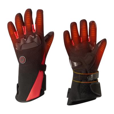 China Outdoor Winter Rechargeable Battery Heated Motorcycle Gloves Riding Hunting Climbing for sale
