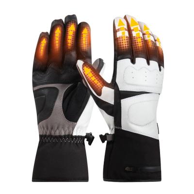 China Outdoor Winter Rechargeable Battery Heated Ski Gloves For Men 7.4V Lithium USB for sale
