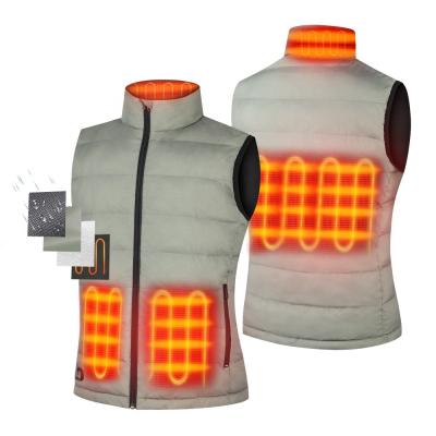 China Zipper Heated Waistcoat Sweat Winter USB 5V Collar Smart Warming Heating Cotton for sale