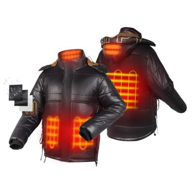 China USB Powered Electric Heated Jacket Men'S Cotton Padded Puff Jacket 5v 7.4v 12v for sale