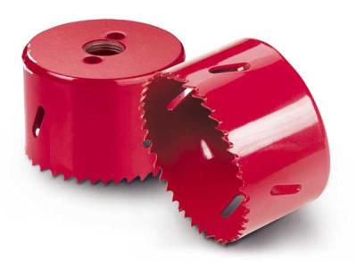 China Bi - Metal M3/M42 High Speed Steel Hole Saw For Metal Sheet Red Color for sale