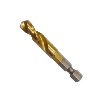 China Hex Shank HSS Drill Bits For Steel , High Speed Twist Drill Bit Titanium Coated for sale