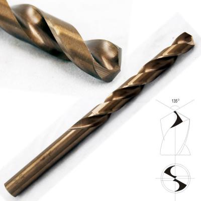 China 1-13mm DIN338 Industrial High Speed Steel HSS Drill Bits Straight Shank Amber Finished for sale