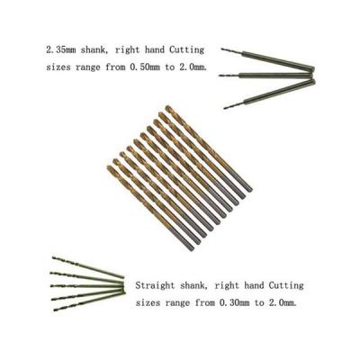 China Mircro High Speed Steel Twist Drill Bits Amber Finished For Metal Drilling for sale