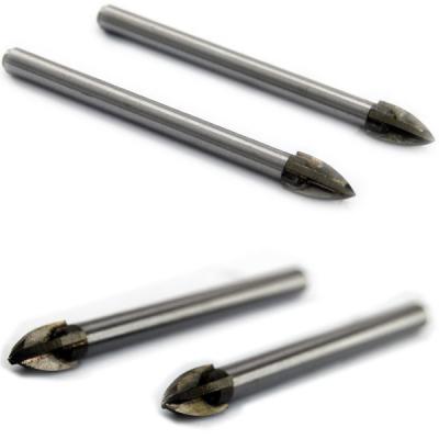 China Cross Type Tipped Glass And Tile Drill Bit With Round Shank 3mm-20mm Size for sale