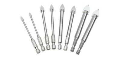 China Straight Tipped Hex Shank Glass And Tile Drill Bits 1/4