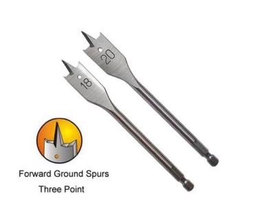 China Spade Tip Drill Bit For Wood Drilling Holes , Hex Shank Spade Bit for sale