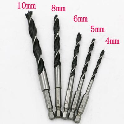 China High Carbon Steel Wood Drill Bits , Hex Shank Brad Point Drill Bits for sale