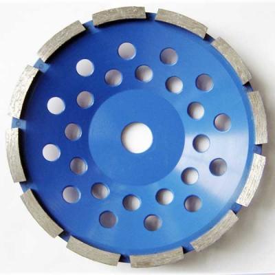 China Fila del disco abrasivo de la taza del diamante del segmento la sola, corte del diamante rueda color azul en venta