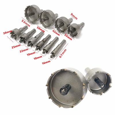China Silver Color 10pcs TCT Hole Saw Cutter Set For Stainless Steel Cutting for sale