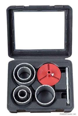 China 7pcs Continuous Grit Edge Tungsten Carbide Tipped Hole Saw Set For Marble Tile for sale
