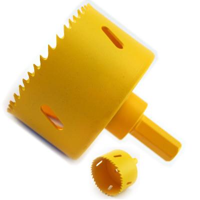 China Bi Metal High Speed Steel HSS Hole Saw Build In Arbor M3/M42 Yellow Color for sale
