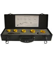 China HSS Bi Metal Hole Saw Set in Metal Case for Metal Yellow Color 7PCS Packing for sale