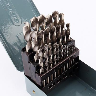 China HSS High Speed Steel Metric Drill Bit Set HRC60-68 Hardness With Metal Case for sale