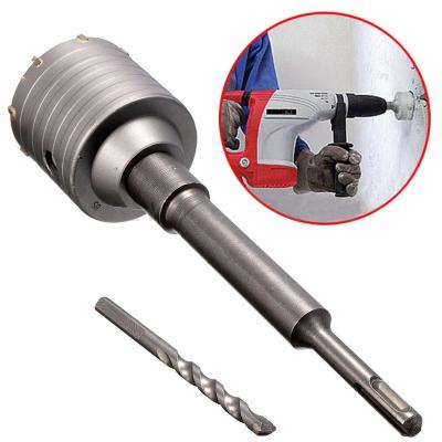 China SDS Plus Shank TCT Hole Saw Cutter Concrete Cement Stone Wall Drill Bit With Sandblasted for sale