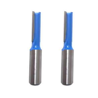 China Double Flute Carbide Tipped Router Bits / Straight Cut Router Bit For Wood Working for sale