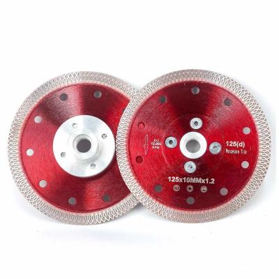 China Flange Thin Diamond Porcelain Saw Blade for Cutting Ceramic Porcelain Tiles for sale