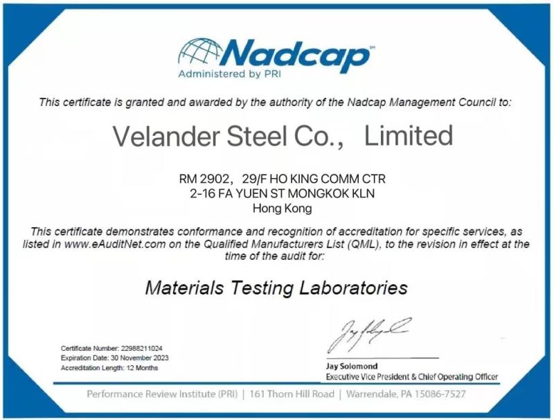 Materials Testing Laboratories - Velander Steel Co., Limited