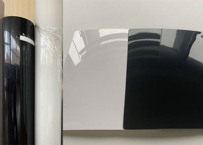 China Folha de alto brilho da membrana do PVC para portas de armário branco leitoso, preta à venda