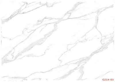 China White Marble PVC Decorative Film For cabinet Scratch - Resistant for sale
