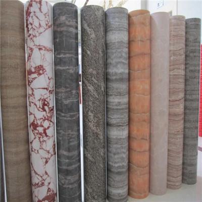 China Marble Effect Printing PVC Decorative Film And Packaging In Roll For Construction for sale