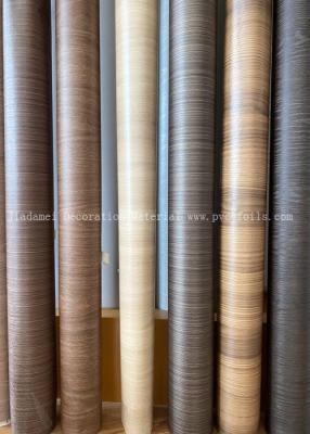 China Película de revestimento de perfis de grãos de madeira de PVC para decoração de painéis de portas à venda