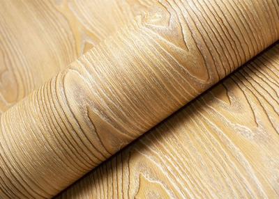 中国 自己接着ポリ塩化ビニールの家具ホイルの積層物の深い浮彫りにされた木製の穀物 販売のため