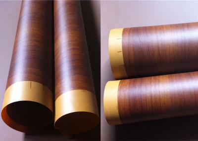 China Waterproof Pvc Foil For Membrane Press Vacuum Red Rosewood 500m Roll for sale