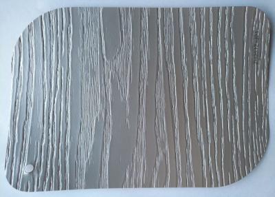 China Grey PVC Lamination Sheets 3D Embossed Furniture Cover 0.30mm for sale
