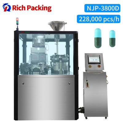 China Preço automático completo do melhor enchimento de alta velocidade médico da cápsula da máquina de enchimento da cápsula NJP-3800 à venda