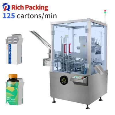 China RQ-120L Automatic Tablet Bottle Tube Cartoner Blister Cartoning Box Packing Machine for sale