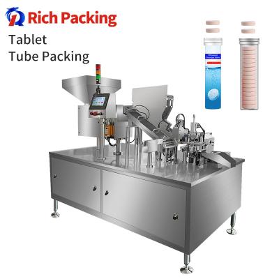 China Vitamin C Effervescent Bottle Tube Counting Filling Tablet Packing Machine for sale