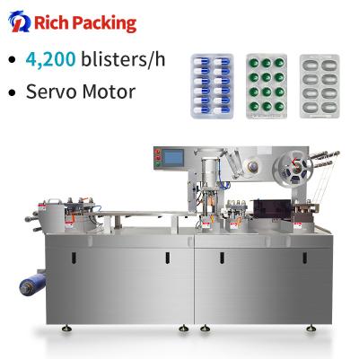 China Honey Pill Tablet Blister Sealing Packing Automatic Blister Package Machine for sale
